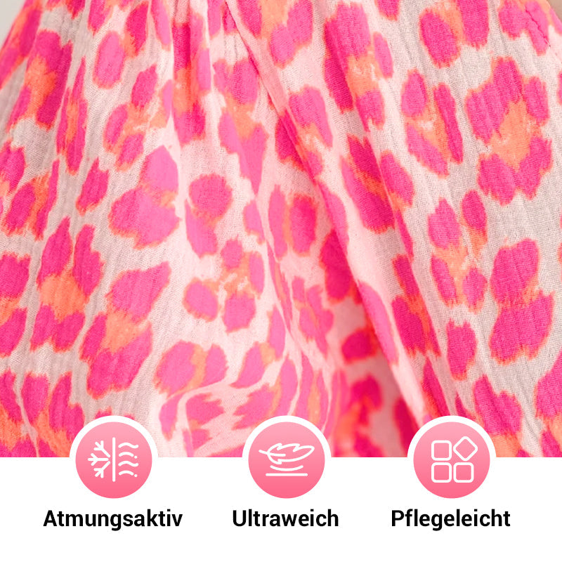 Cenovia - Vrouwelijke Geprinte Jurk met Elegante V-hals