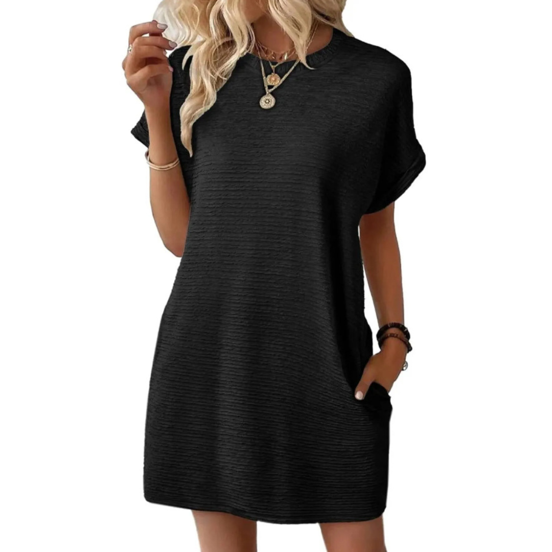 Aurellia - Zomerjurk voor dames met ronde hals en casual snit