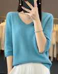 Jasmine - Short Sleeve Knitted Sweaters
