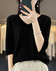 Jasmine - Short Sleeve Knitted Sweaters