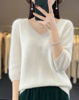 Jasmine - Short Sleeve Knitted Sweaters