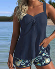 Laluna® Gestreepte Tankini met Bijpassende Tweedelige Strandshort – Stijlvol aan het Strand
