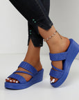 Hysoria - Dames sandalen met gevlochten hakken en gekruiste banden