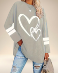 Faloria - Oversized Sweatshirt voor Dames met Hartprint
