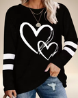 Faloria - Oversized Sweatshirt voor Dames met Hartprint
