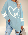 Faloria - Oversized Sweatshirt voor Dames met Hartprint