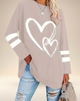 Faloria - Oversized Sweatshirt voor Dames met Hartprint