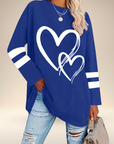 Faloria - Oversized Sweatshirt voor Dames met Hartprint
