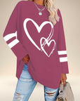 Faloria - Oversized Sweatshirt voor Dames met Hartprint
