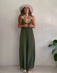 Iriana - Prachtige comfortabele jumpsuit met gouden gespen