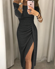 Jane - Off-shoulder glitterjurk