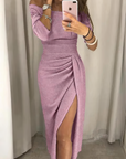 Jane - Off-shoulder glitterjurk