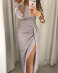 Jane - Off-shoulder glitterjurk