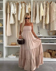 Brisaya - Elegante Strapless Maxi Dress