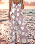 Dovellae - Dames Jumpsuit Met Fijne Bandjes Bloemenprint Brede Benen Zomer