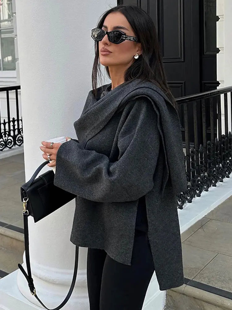 Macey - Classy Scarf Coat