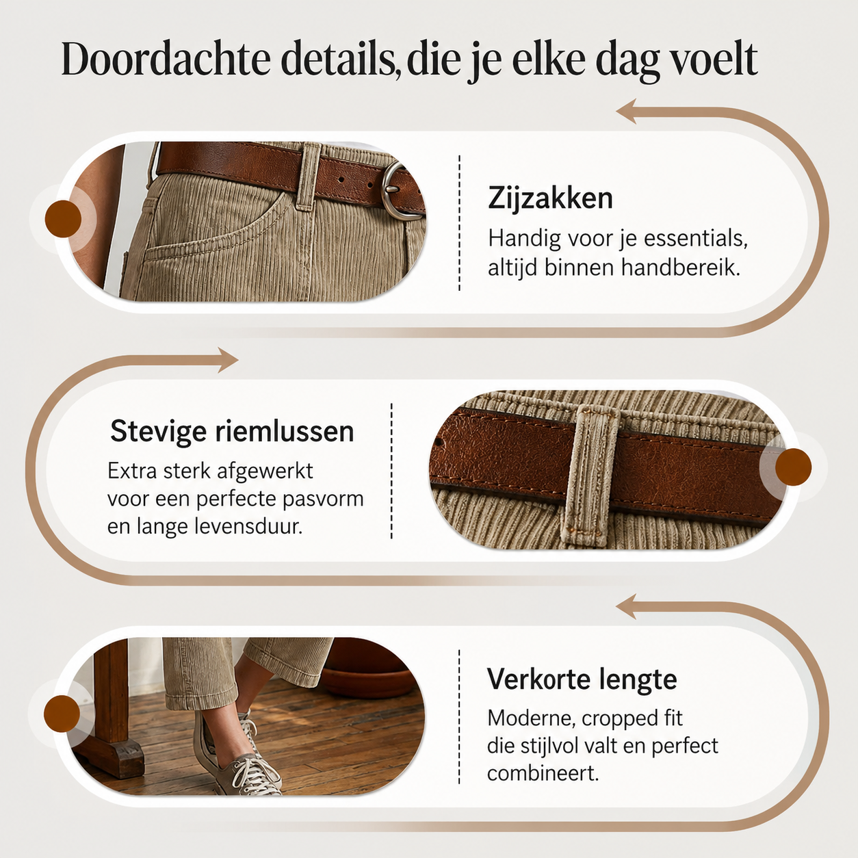 Julia | Casual Cargo-Capri-Broek voor Dames