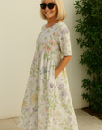 Gavessia - Midi jurk voor dames met een elegante casual print