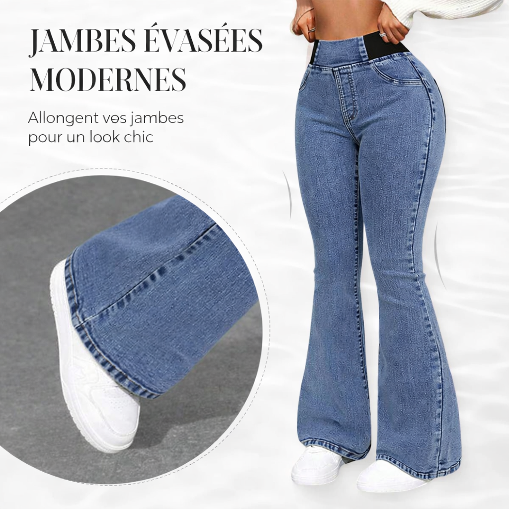Rovindra - Hoge Taille Flared Jeans Dames
