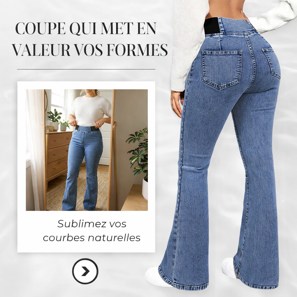 Rovindra - Hoge Taille Flared Jeans Dames