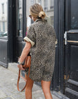 Tessia - Mini Romper met Cheetah print
