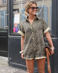 Tessia - Mini Romper met Cheetah print