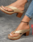 Fynavelle - Dames sandalen met comfortabele hak en elegante ergonomische zool