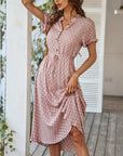 Elodie - Polka Dot Print Shirt Dress