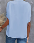 Kiana - Blouse Unicolore met Col en V