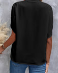 Kiana - Blouse Unicolore met Col en V