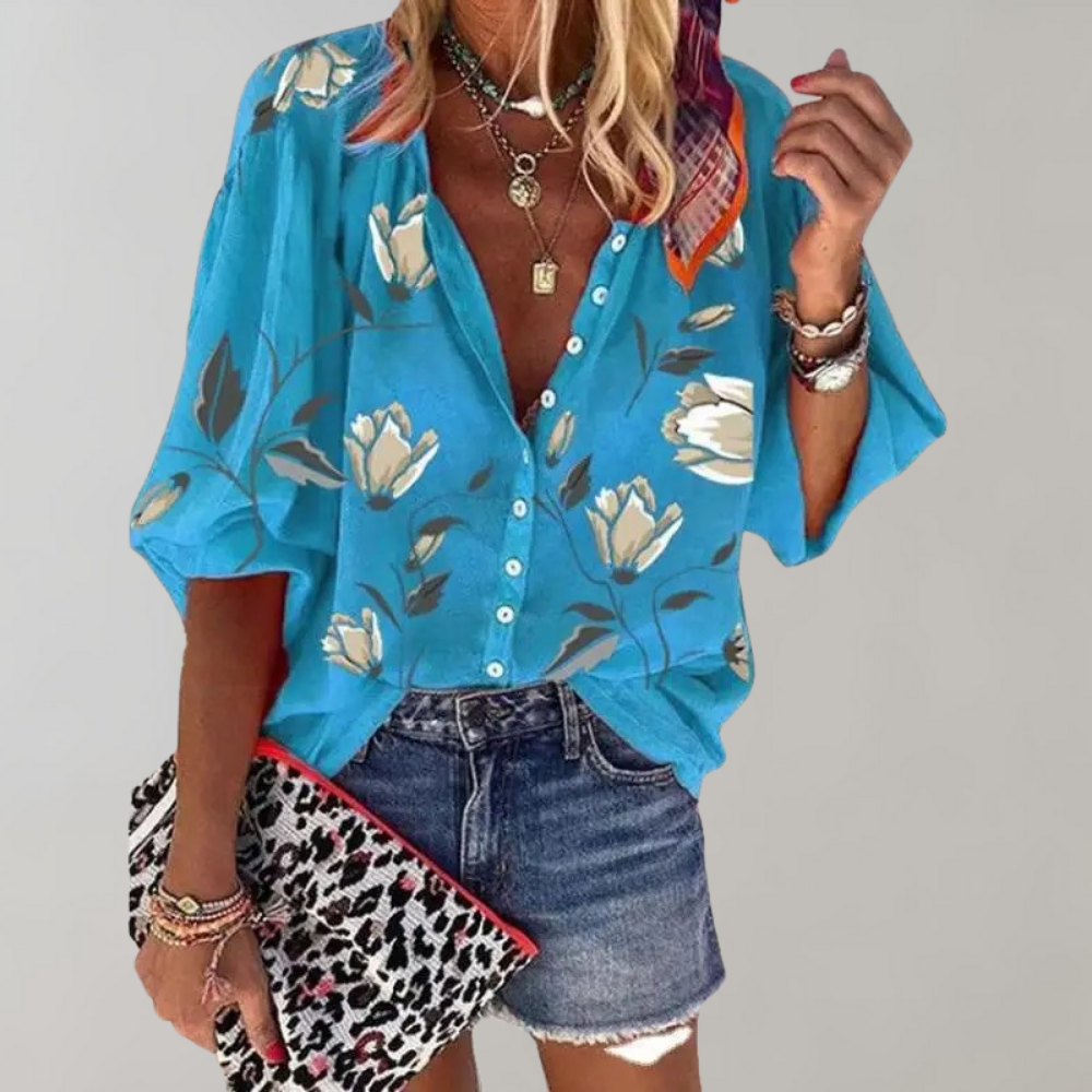 Yelena - Zomerblouse met bloemenprint voor dames