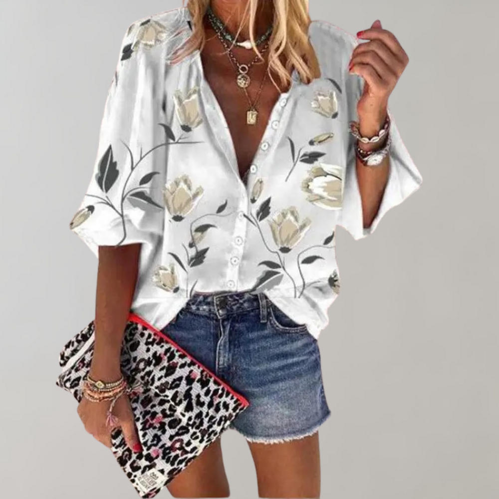 Yelena - Zomerblouse met bloemenprint voor dames