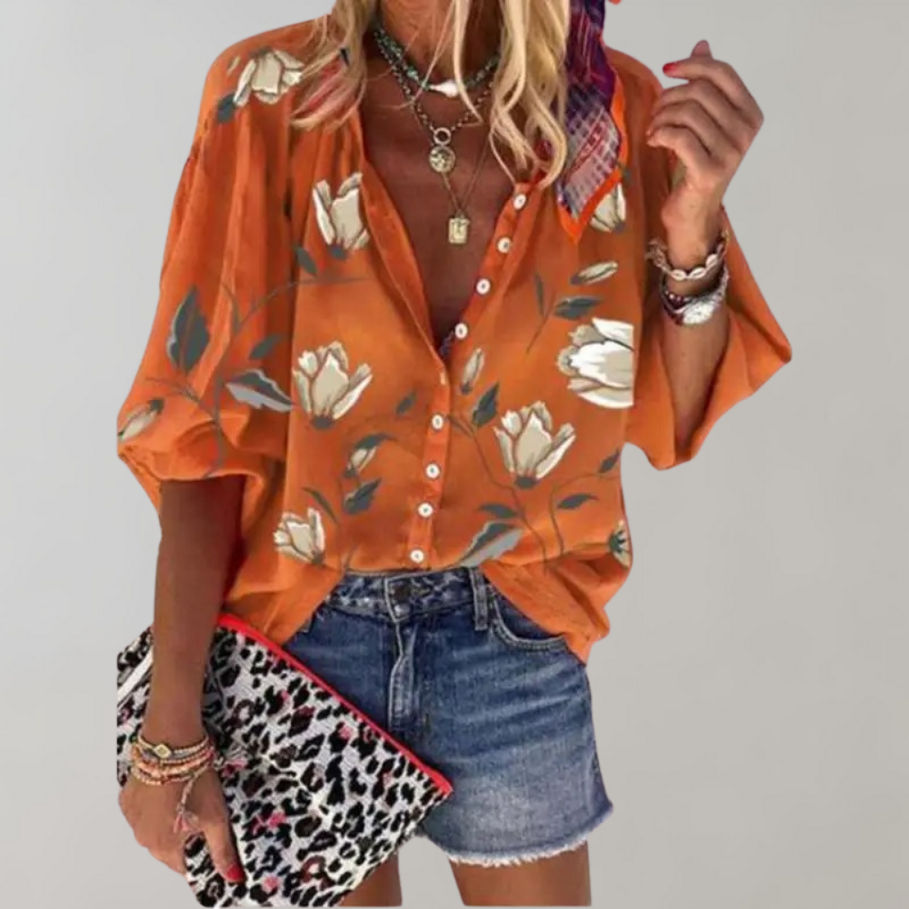 Yelena - Zomerblouse met bloemenprint voor dames