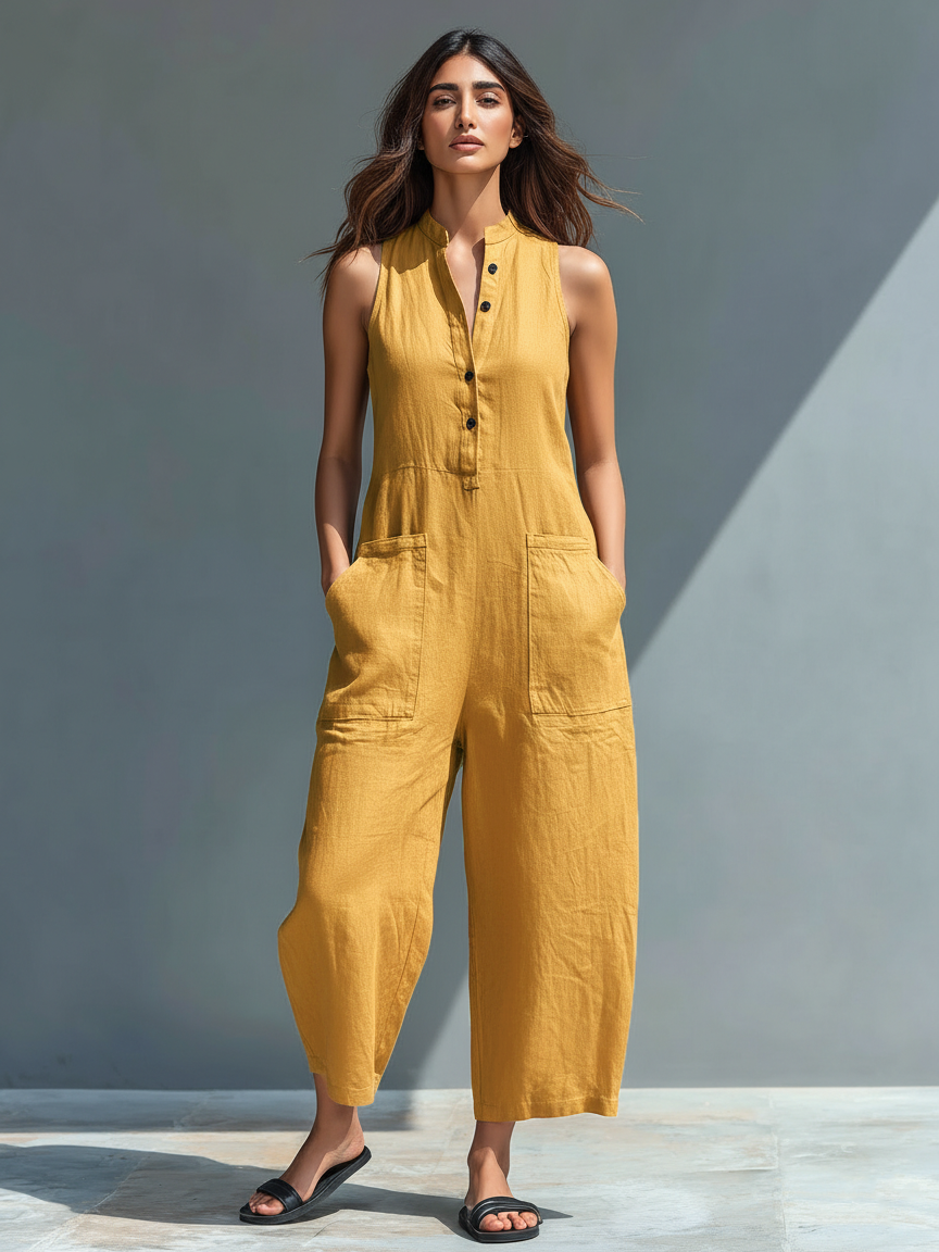 Soraya - Ruime Mouwloze Jumpsuit voor Vrouwen