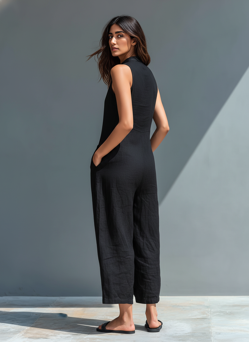 Soraya - Ruime Mouwloze Jumpsuit voor Vrouwen