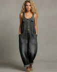 Moxelle - Dames Denim Salopette Groot met Zakken en Bandjes