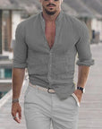 Larkin - Men's Cotton Linen Shirt