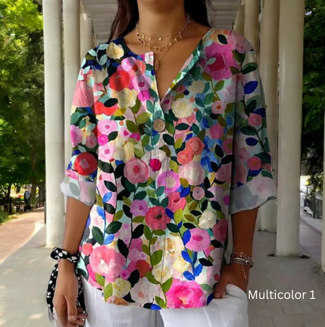 Lotte - Elegante kleurrijke blouse voor dames