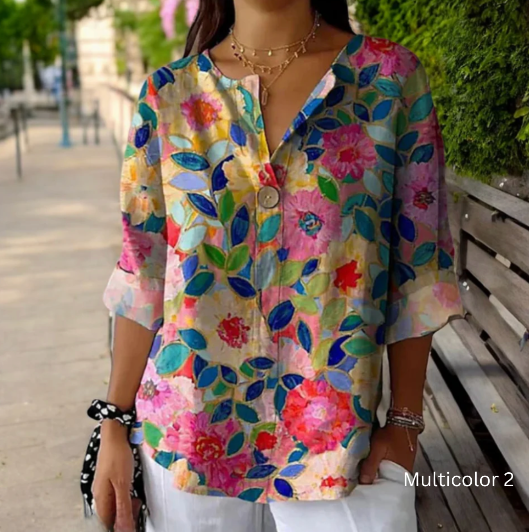 Lotte - Elegante kleurrijke blouse voor dames