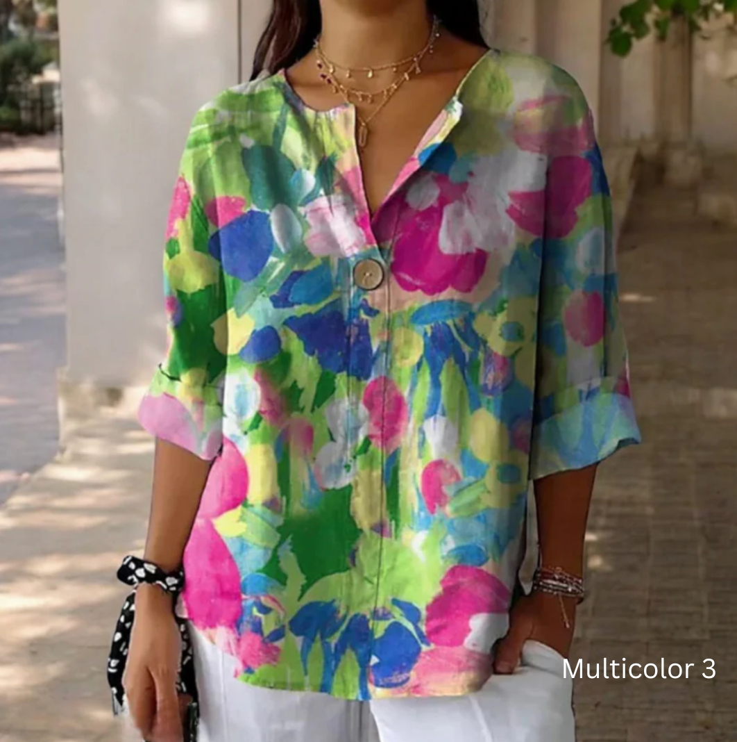 Lotte - Elegante kleurrijke blouse voor dames