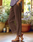 Ixoriae - Ruime Katoenen en Linnen Broek met Elastische Taille