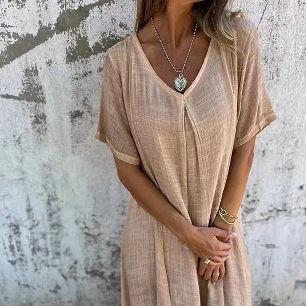 Fiorina - Luchtige zomerjurk in linnenstijl