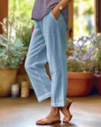 Ixoriae - Ruime Katoenen en Linnen Broek met Elastische Taille