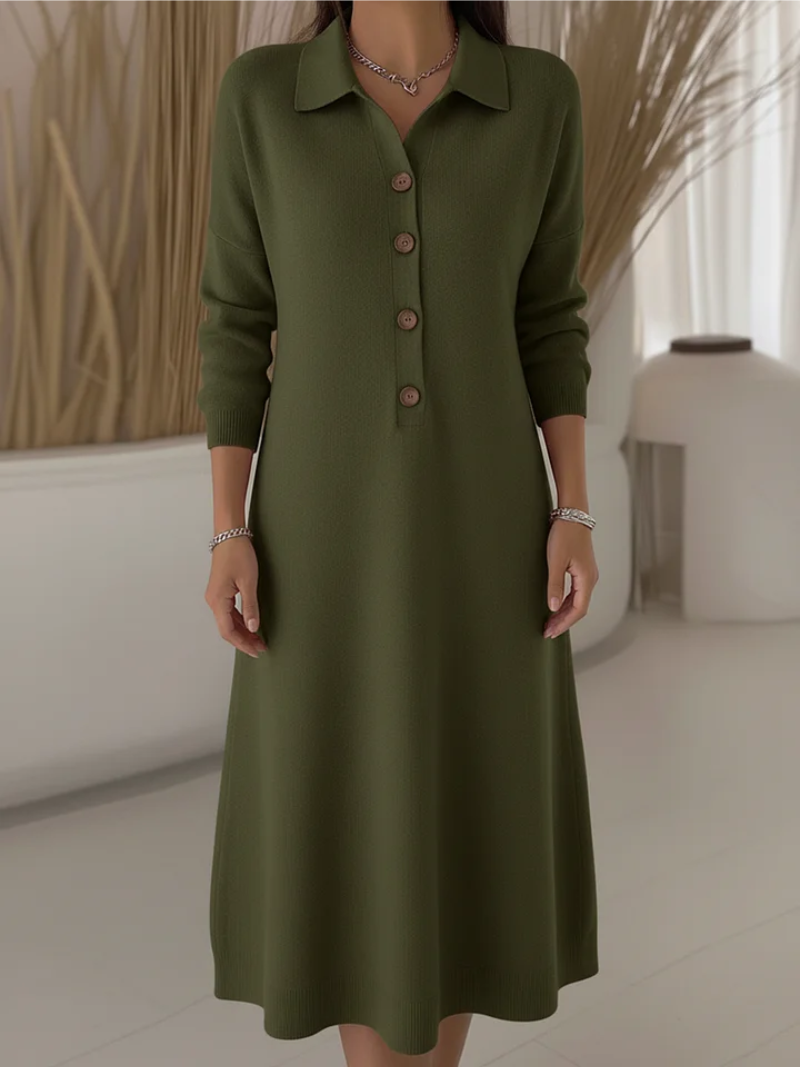 Cynelle - Lange Jurk Met Knopen Elegantie Voor Elke Dag