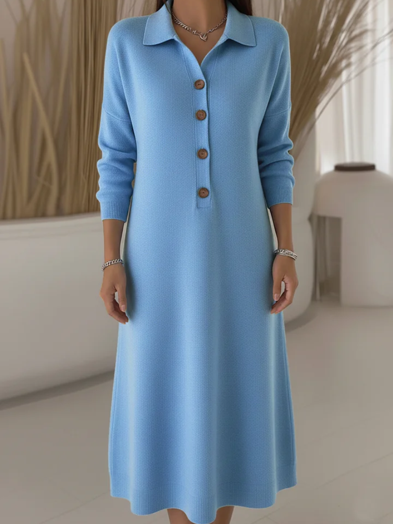 Cynelle - Lange Jurk Met Knopen Elegantie Voor Elke Dag