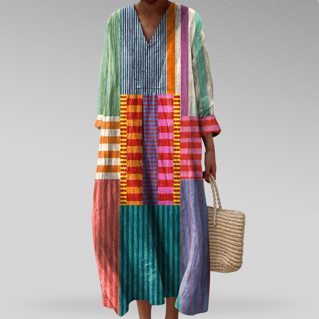 Galatea - Elegante geometrische jurk met een uniek modern ontwerp