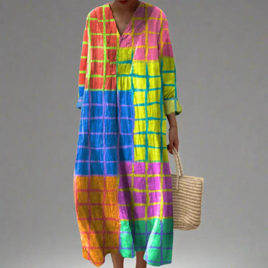 Galatea - Elegante geometrische jurk met een uniek modern ontwerp