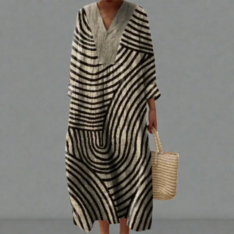 Galatea - Elegante geometrische jurk met een uniek modern ontwerp