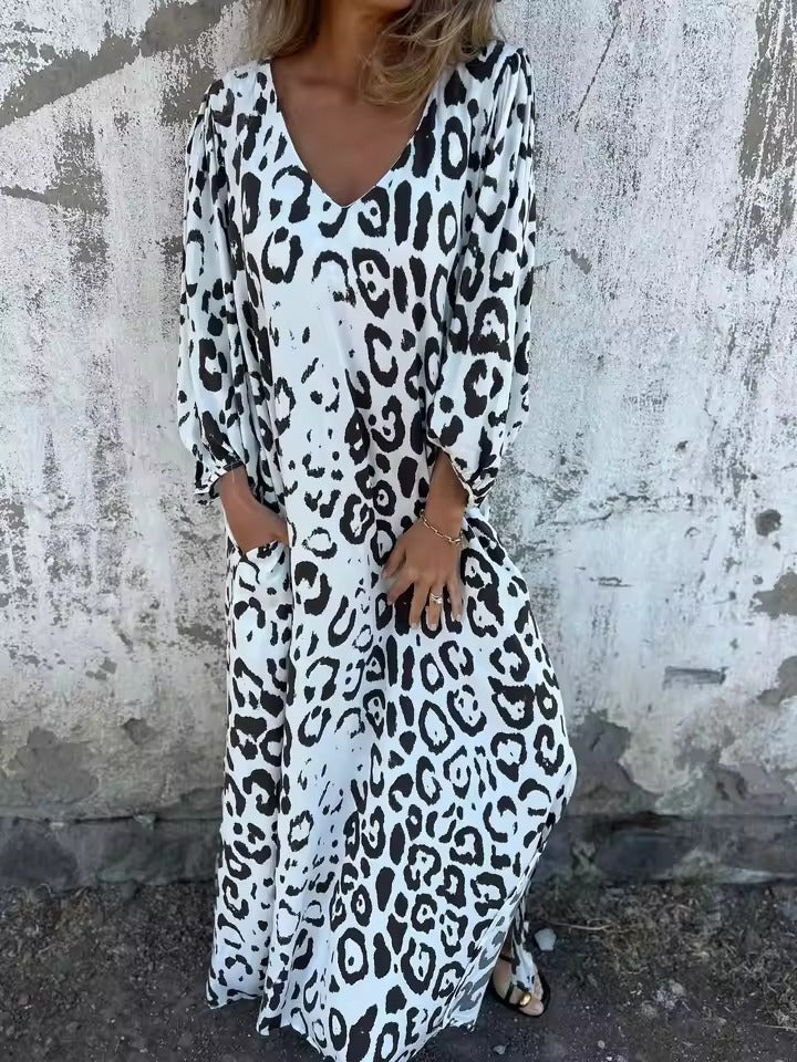 Gisela - Luchtige zomerjurk met luipaardprint