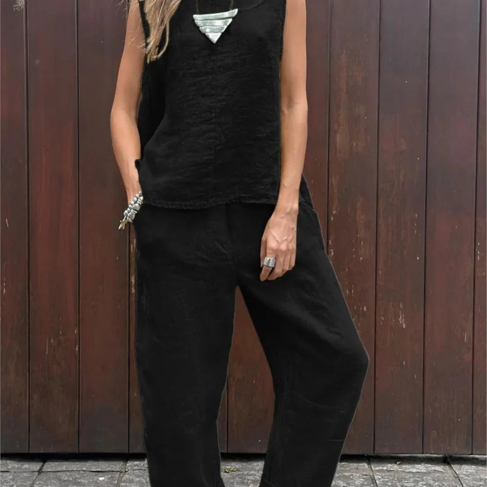 Ardelle - Chique tweedelige set - mouwloze top en elegante broek